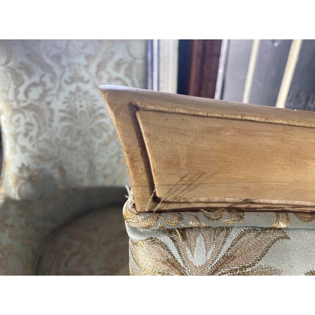 Early 20th Century Grosfeld House Blonde Mahogany Bergere Chairs - a Pair For Sale - Image 11 of 12