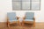 Armchairs with Wooden Frame and Seat and Back in Fabric, Set of 2 For Sale - Image 11 of 12