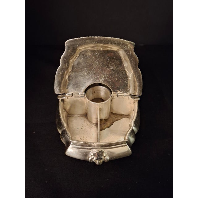 Vintage Silver Plated Havdalah Compendium Spice Box Candle Holder Lions Crest 344 For Sale - Image 11 of 18