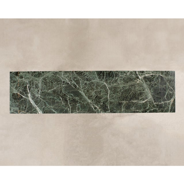 French Belle Époque Steel Marble Bronze Pâtisserie Table Console For Sale - Image 4 of 18