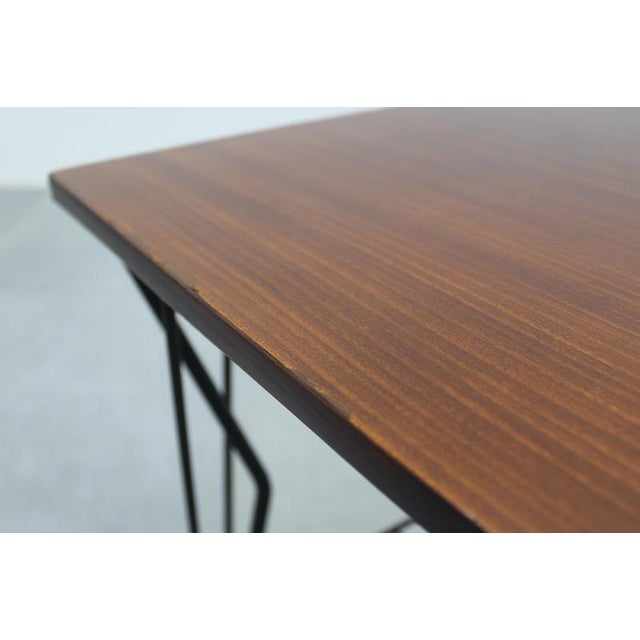 Mid-Century Scandinavian Iron and Teak Coffee Table, 1960s For Sale - Image 13 of 16