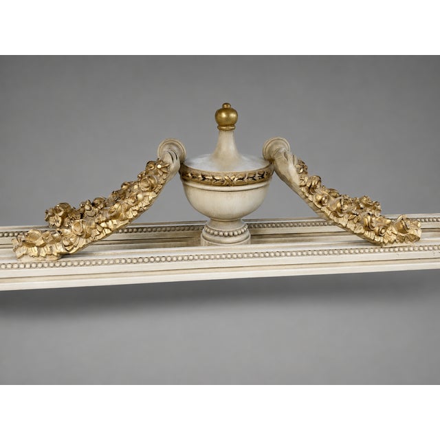 Wood 1970 French Louis XVI Cream Gold Beech Center Table For Sale - Image 7 of 12