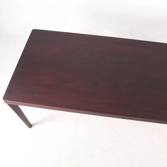 Brown Large Vintage Coffee Table in Rosewood, 1970s For Sale - Image 8 of 10