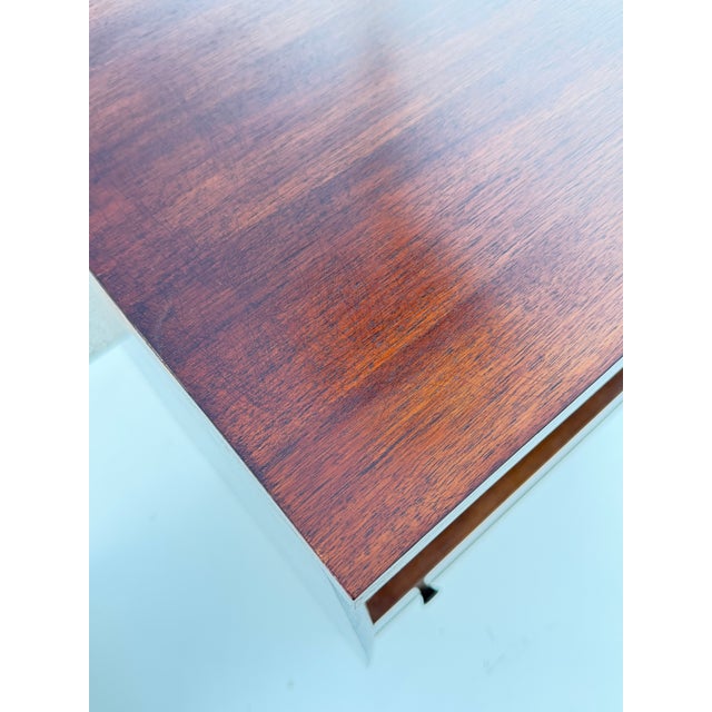 A Pair of Classic Mid Century Night Stands Open Backs Walnut Ca' 1960's For Sale - Image 4 of 18