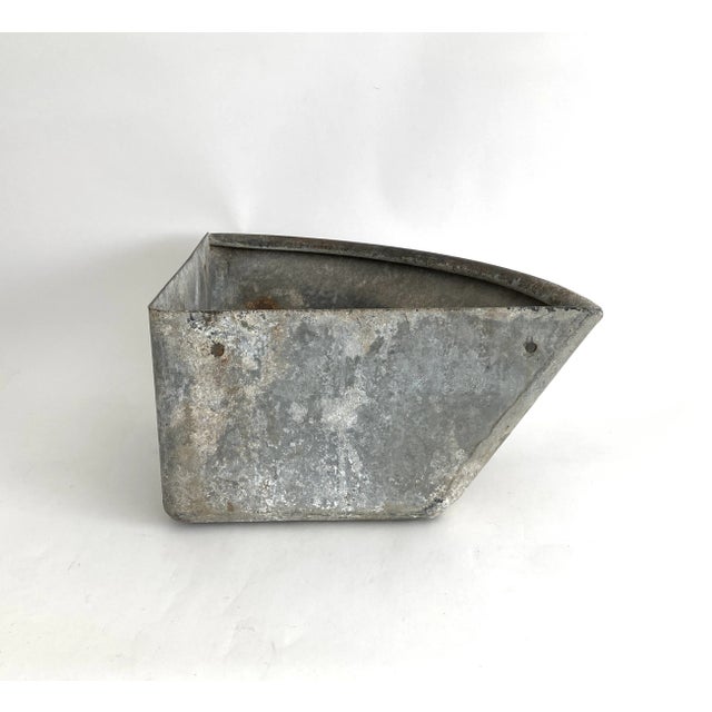 Gray Farmhouse Corner Galvanized Feeder Planter For Sale - Image 8 of 9