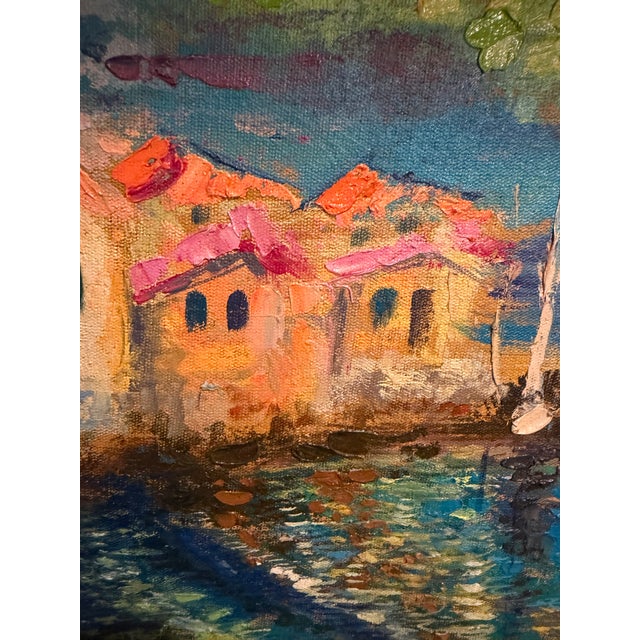 Abstract Contemporary Mexican Abstract Landscape Painting Signed S. Ponce For Sale - Image 3 of 12