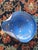 Glass Mid 20th Century Murano Attributed Blue Art Glass Bowl / Catchall Lattimo Base With Copper Aventurine in Cobalt Blue For Sale - Image 7 of 11