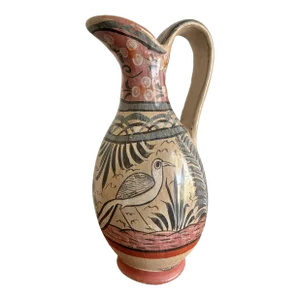 Large Mid 20th Century Folk Art Mexican Pitcher Vase
