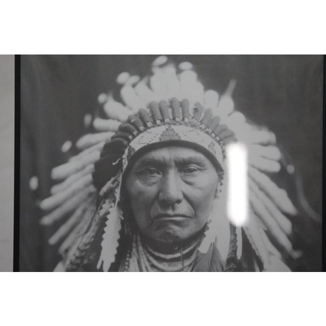 Indian Chief Joseph wall decor Native American Edward S. Curtis photograph Poster, frame, glass protection. Dimensions:...