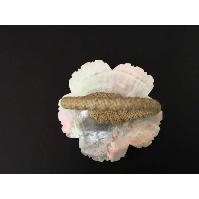 Handcrafted Napkin Rings in Natural Capiz Pearl Shell - Set of 6 For Sale - Image 9 of 11