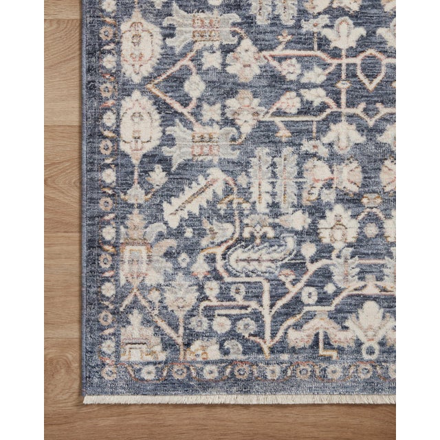 Loloi Rugs Amber Lewis x Loloi Zuma Blue / Ivory 5'-3" x 7'-9" Area Rug For Sale - Image 4 of 8