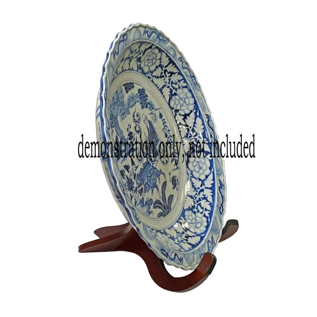 2010s Simple Cross Look Brown Plate Plaque Holder Display Rack For Sale - Image 5 of 7