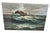 This atmospheric mid-century seascape oil painting captures the raw power and motion of the ocean in a bold,...