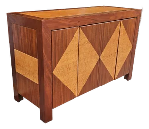 Contemporary Solid Rosewood and Birdseye Maple Sideboard