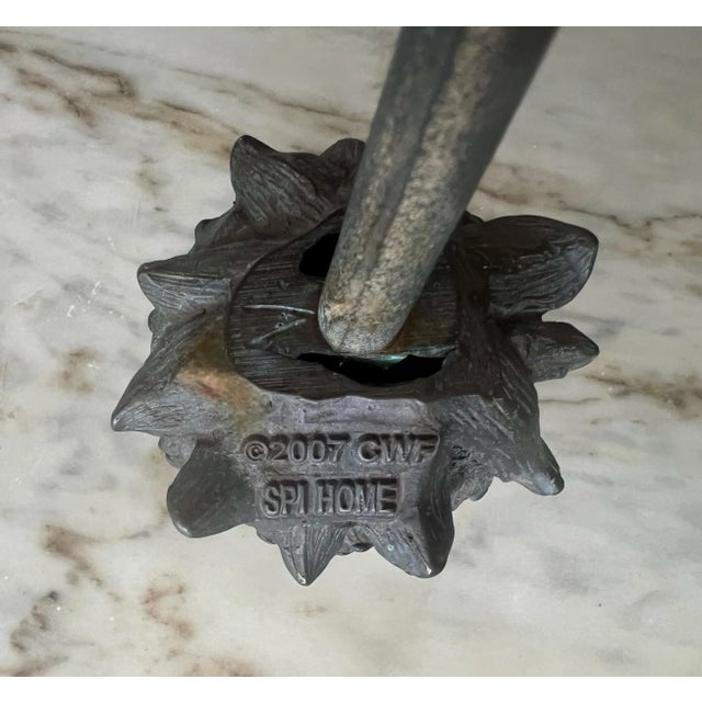 Verdigris Pineapple Outdoor Garden Stake For Sale In Houston - Image 6 of 11