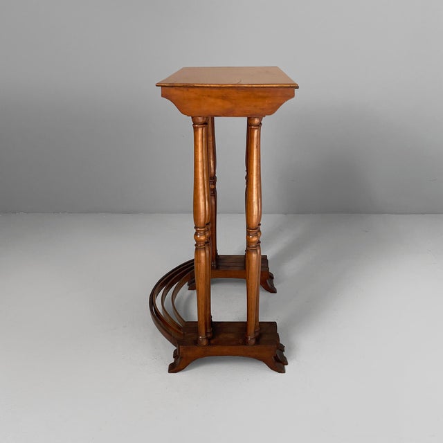 Italian Wooden Nesting Coffee Tables, Late 1800s, Set of 4 For Sale - Image 4 of 18