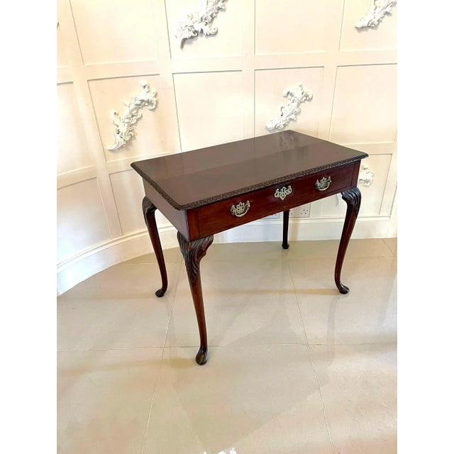 Antique George III Style Mahogany Side Table For Sale - Image 11 of 15
