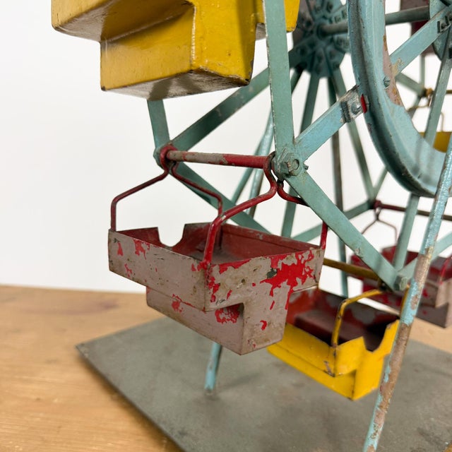 Vintage Metal Ferris Wheel Fairground Model, 1930s For Sale - Image 6 of 9