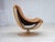 Wood Scandinavian Swivel Armchair in Leather and Bentwood, 1980s For Sale - Image 7 of 18