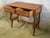 1920s 20th English Georgian Oak Two Drawers Lowboy or Desk With Lyre Legs For Sale - Image 5 of 10