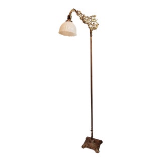 Early 20th Century Art Nouveau Antique Bridge Lamp For Sale