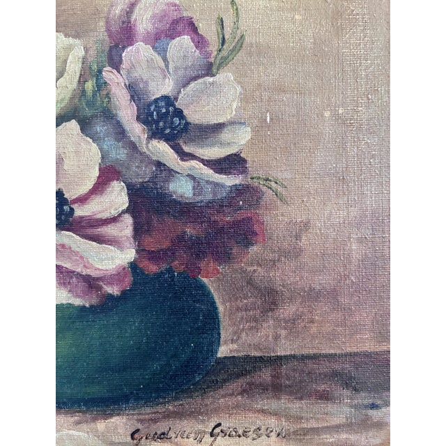 Still Life with Flowers, Oil Painting, Framed For Sale - Image 11 of 15