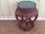 Mid 20th Century Red Painted Wood Garden Stool For Sale - Image 14 of 18