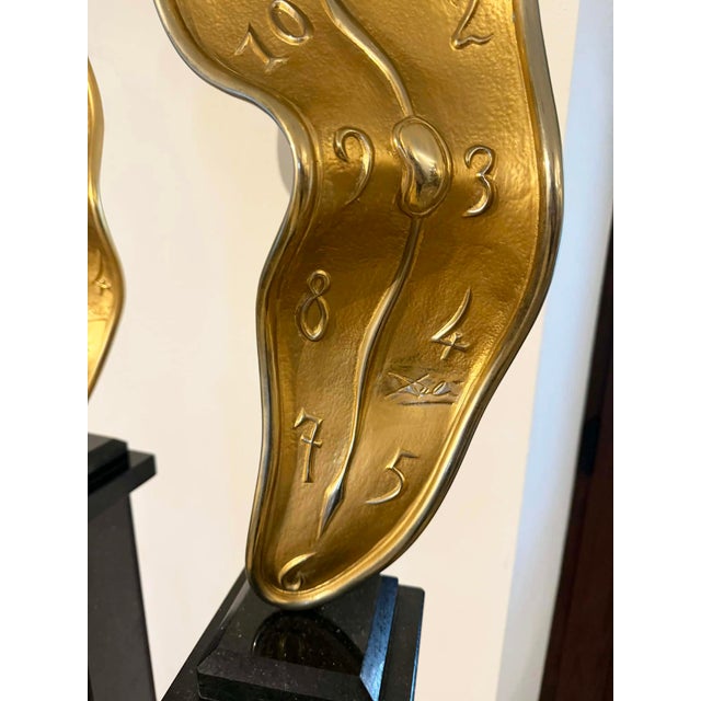 Salvador Dali, Profile of Time (Time in the Fourth Dimension), 1970 - A Pair Mounted on Marble Columns For Sale - Image 10 of 16