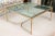 Mid 20th Century Vintage Louis XVI Style Brass and Glass Top Square Coffee Table For Sale - Image 4 of 12
