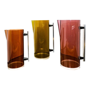 1960s Italian Modern Acrylic Pitchers by Guzzini - Set of 3