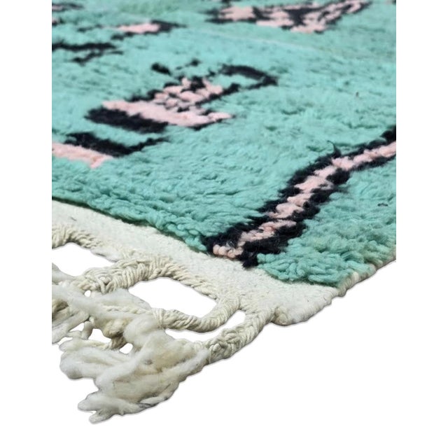 2020s Mint Teal Moroccan Rug - 9.2 X 6.1 Ft For Sale - Image 5 of 8