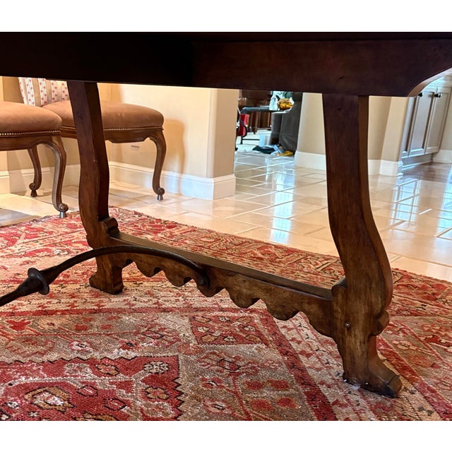 Michael Taylor Walnut Portuguese Dining Table For Sale - Image 10 of 11