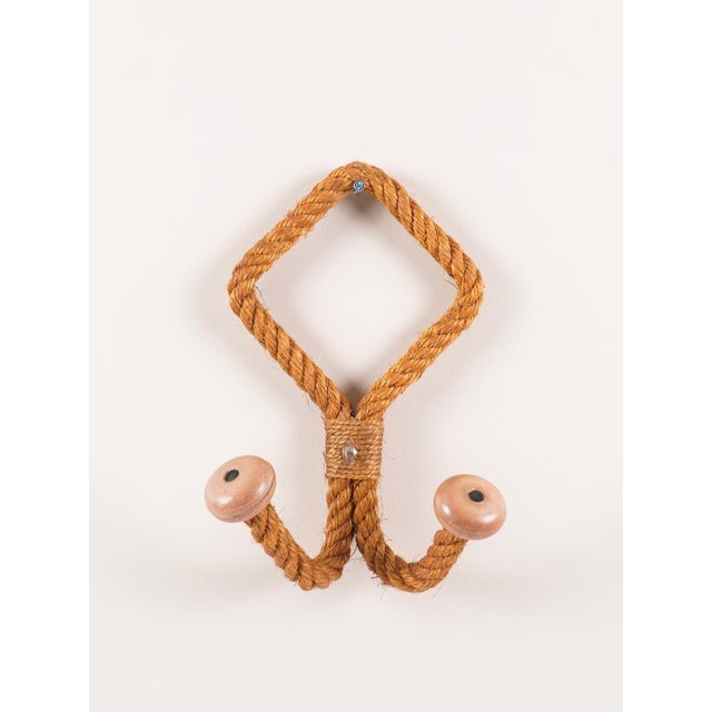 1950s Vintage Rope Coat Rack from Audoux & Minet, 1950 For Sale - Image 5 of 5