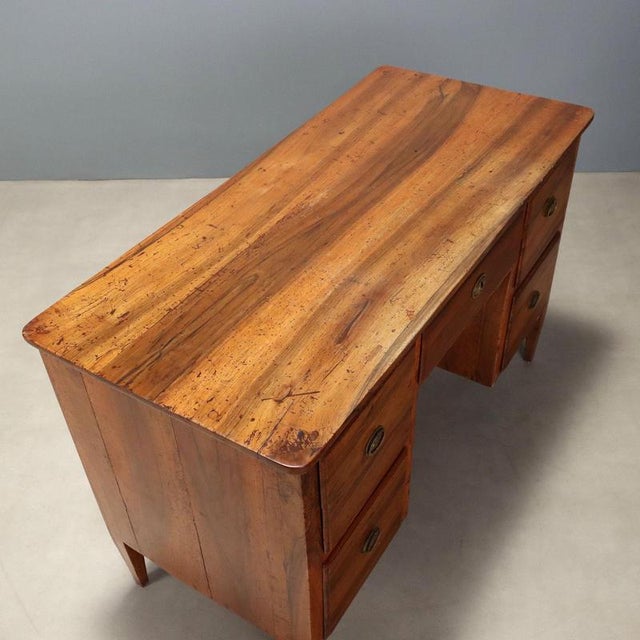 Brown Antique Italian Directoire Walnut Desk, 1800s For Sale - Image 8 of 10