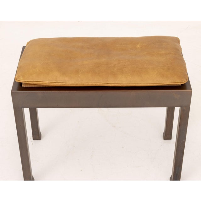 Contemporary Romeo Sozzi for Promemoria "Gong" Bronze Stool For Sale - Image 3 of 9