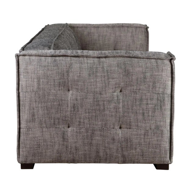 Contemporary Luka Grey Squared Tuft Sofa For Sale - Image 3 of 5