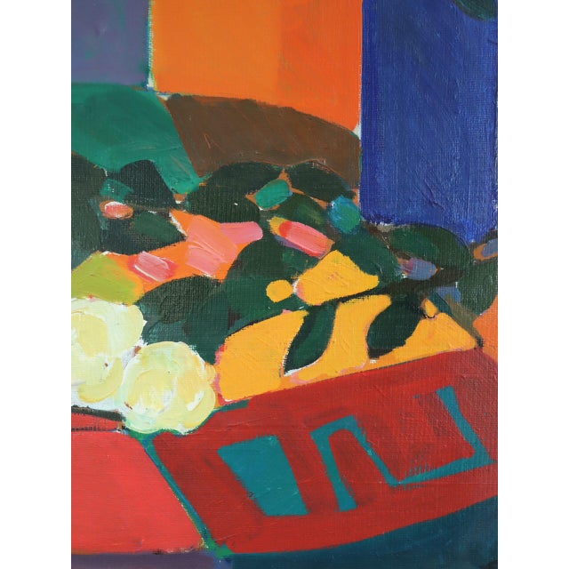 Mid-Century Modern 'White Roses' Vintage Original Swedish Still Life Oil Painting by Swedish Artist Eric Elfvén (1921–2008), Framed For Sale - Image 9 of 12