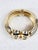 Late 20th Century Vintage Greek Revival Ionic Column Gold-Tone Clamper Cuff Bracelet For Sale - Image 5 of 7