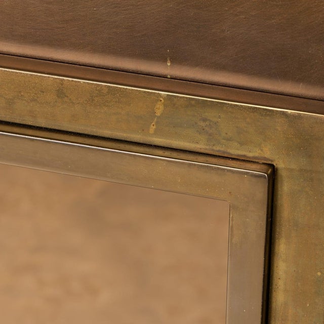 Vintage Square Brass and Bronzed Mirror from Belgo Chrom, Belgium, 1970s For Sale - Image 15 of 18