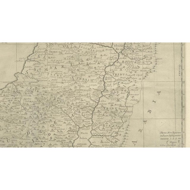 Antique Holy Land Map, 1700 For Sale - Image 4 of 9