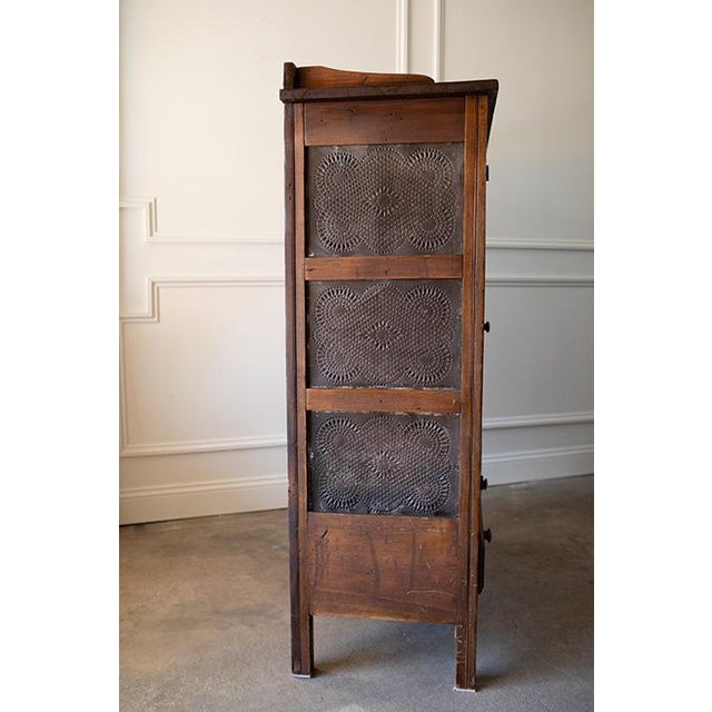 19th Century American Pie Safe With Pierced Tin Panels For Sale - Image 9 of 15