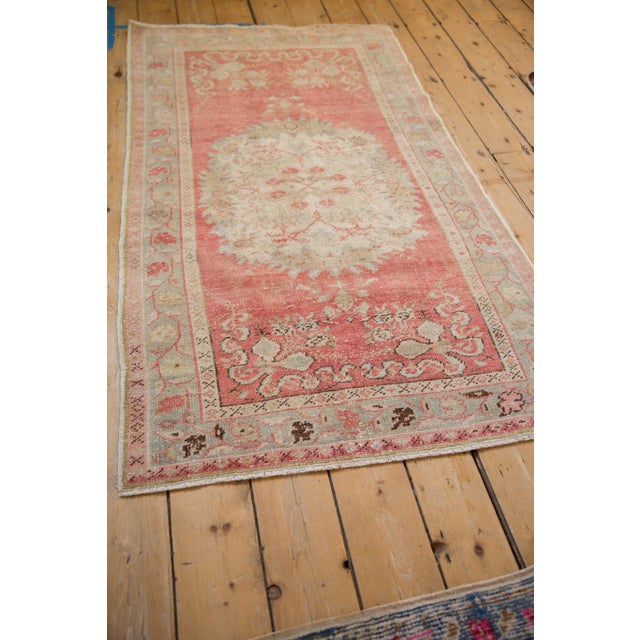 1960s Vintage Distressed Oushak Rug - 3'2" x 5'8" For Sale - Image 5 of 9