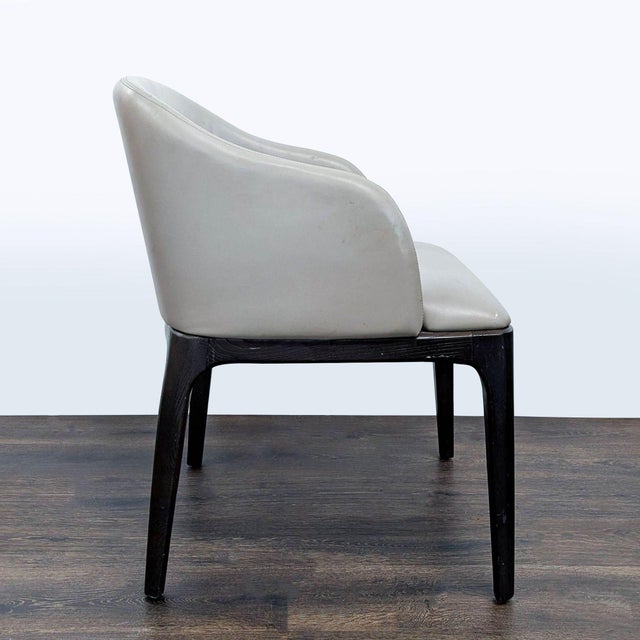 Moniker Home Modern Extendable Dining Table With 8 Restoration Hardware Leather Chairs For Sale - Image 13 of 17