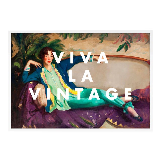Viva La Vintage by Lara Fowler in White Framed Paper, Large Art Print For Sale