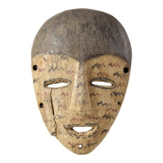 Early 20th Century Lega Mask Bwami Society On Custom Base For Sale