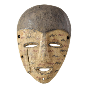 Early 20th Century Lega Mask Bwami Society On Custom Base