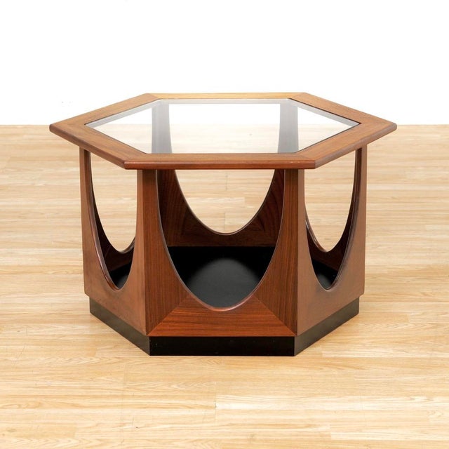 Mid-Century Modern Mid-Century Modern Hexagonal Side Table Attributed to G Plan For Sale - Image 3 of 8