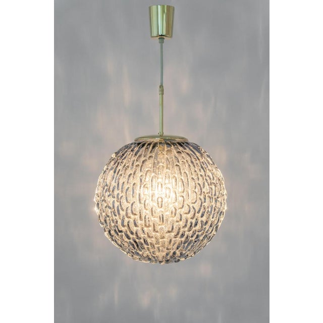 Large Bubble Glass Pendant attributed to Limburg Glashütte, Germany, 1970s For Sale - Image 11 of 14