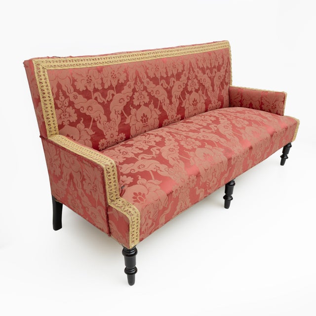 Maroon Vintage Living Room Set, 1870, Set of 7 For Sale - Image 8 of 18