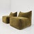 Le Bambole Modular Armchairs in Green Velvet by Mario Bellini for B&B Italia, 1970s, Set of 2, in Restored conditions....
